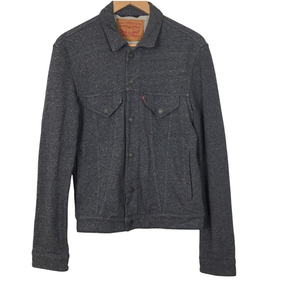 ❗️SOLD❗️Levi’s Soft Shell Commuter Trucker Snap Button Jacket Gray Size Small - Picture 6 of 10